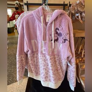 Disney Minnie Mouse 1/2 Zip Hoodie pink / purple Minnie 'Dream sz L
